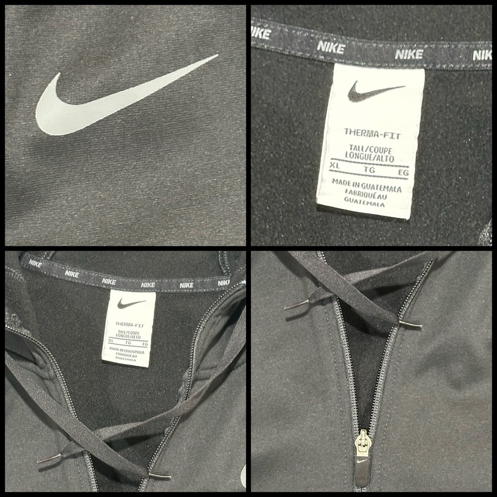 NikeThermaFit🔥🪶 XL Black Hooded Zip Up Jacket, 3 Pockets, Like New, Clean. Warm - Picture 5 of 17